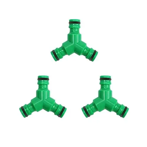 Produktbild: 1/2 Zoll Y Schlauchverbinder, 3 x Y Abzweiganschluss Kit, Schnellan Garten Schlauch, Schlauch Y Verteiler für Schlauch Abzweig Verbinder, Wasserhahnanschluss