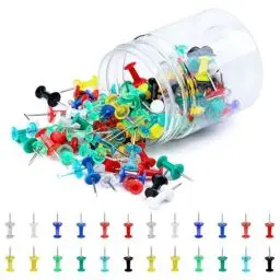 Produktbild: 120 Bunte Pinnnadeln, Reißzwecken, Bunte Pinnwandnadeln mit Stahlspitze für Fotos, Tags, Korktafeln, Pinnwanddekorationen, Büro und Zuhause