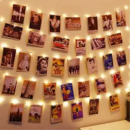 Produktbild: 120 LEDs Fotoclips Lichterkette, Warmweiß 40ft Lichterkette mit 52 Klammern und 12 Haken an der Wand, Timer 8 Modi USB Batteriebetrieben Foto Lichterkette für Bilder,Zimmer, Weihnachten, Hochzeiten