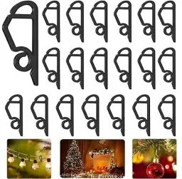 Produktbild: 120 Stück Weihnacht Licht Clips, Dachrinnenhaken für Lichterketten,Weihnachtslicht Clips für Weihnachtsaußenbeleuchtung Dekoration, Dachrinne Clip für Weihnachtsdekoration Hängende Außenleuchten