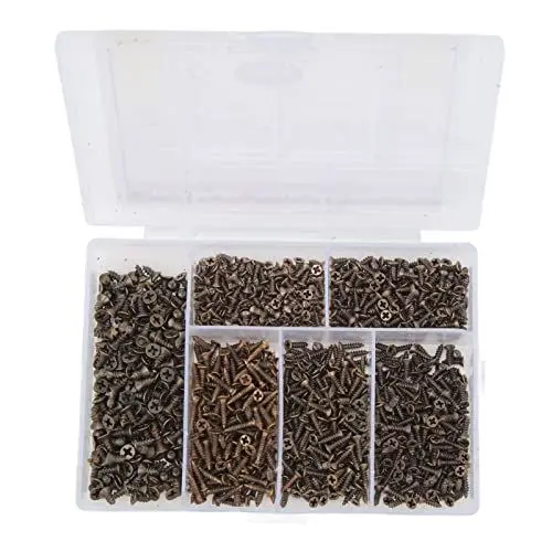 Produktbild: 1200 Stück M2 M2,5 Senkkopf-Kreuz-Blechschrauben-Set, Senkkopfschrauben, Schrauben-Sortiment-Set, Miniatur-Befestigungsschraube für Holzbearbeitung