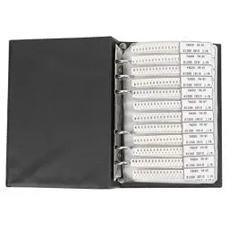 Produktbild: 1206 SMD Widerstand Sortiment 170 Typen Sortierter Ordner Kunststoff Buch für Elektronik Bastelbedarf Professionelle Widerstände Musterbuch