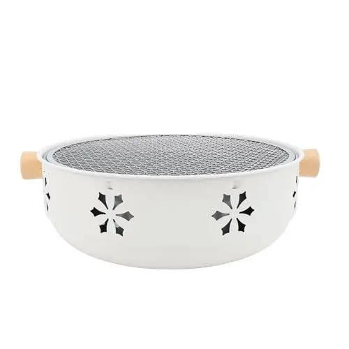 Produktbild: 12,4 Zoll Tragbarer Holzkohle-Kleiner Mini-Grill, Runder Kamado-Holzkohlegrill, Tragbarer Grill Zum Kochen Im Freien, Grillen, Camping, Grillen