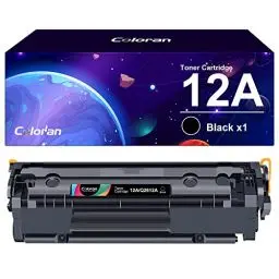 Produktbild: 12A (Q2612A) Schwarz Toner Kompatibel für HP 12A Q2612A 2612A Laserjet 1010 1012 1015 1018 1020 1022 1022N 1022NW 3020 3030 3050 3052 3055 M1005 M1319F MFP (1 Schwarz)