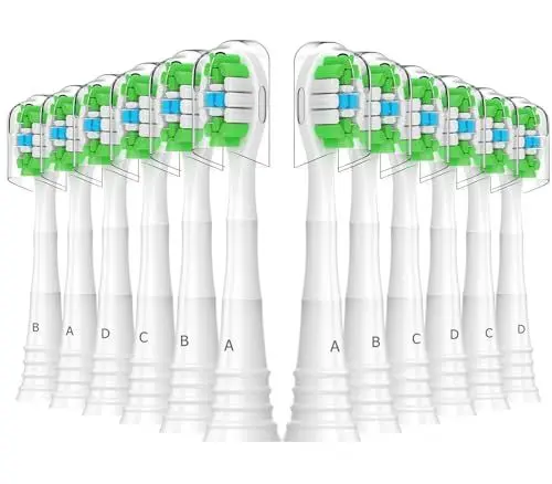 Produktbild: 12er Ersatzbürsten Kompatibel mit Philips Sonicare Elektrische Zahnbürste,Bürstenköpfe Zahnbürstenaufsatz für Phillips Sonicare (Weiß)