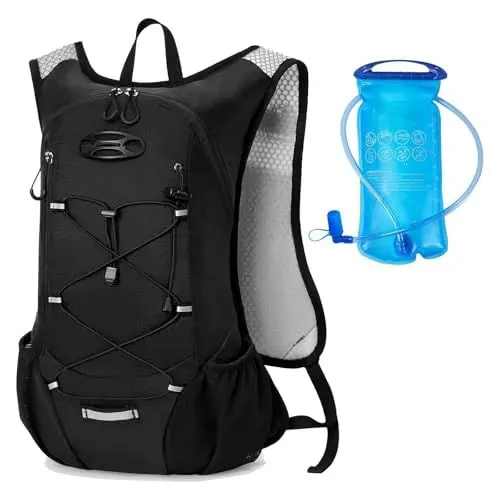 Produktbild: Astis Wanderrucksack Herren Damen 40L, Rucksack Leicht klein Reiserucksack, Trekkingrucksack mit Reflexstreifen, Backpacker Rucksack Für für Fahrradfahren & Joggen (Blau)