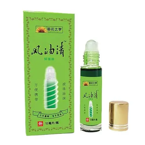 Produktbild: 12ml Roll Pfefferminzöl Für Die Haut, Pfefferminze Rolle Auf Pfefferminzöl, Pfefferminzöl Zur Linderung Von Schwindel Auf Der Haut, Linderung Von Müdigkeit Mit Minzigem Duft