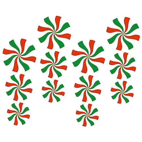 Produktbild: Garneck 12er-pack Weihnachts-süßigkeiten-wandaufkleber Dekorationen Für Zuhause Büro Party