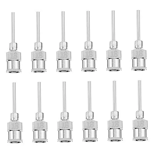 Produktbild: Gatuida Edelstahl Präzisions Dosiernadelset Ungebogene Luer Lock Nadeln Mit Stumpfen Spitzen Für Genaues Dosieren 18G Ideal Für Flüssigkeiten Und Industrielle Anwendungen
