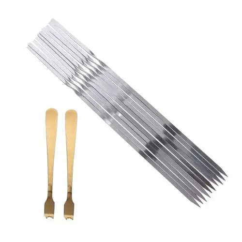 Produktbild: CIYODO Vertikaler Spieß Für Grill Grillgabeln-set Aus Edelstahl Für Grillpartys Im Freien