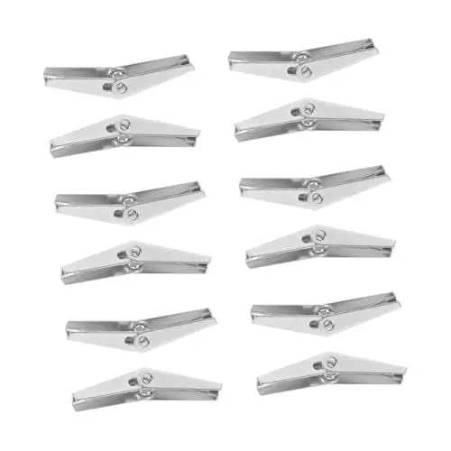 Produktbild: ULTECHNOVO Trockenbau 12st Hardware Knebel-flügelmutter Wandbefestigungen Schwere Ausführung Gipskartonplatte Galvanisierter Eisenflügelmuttern Knebelbefestigungen Wandanker Galvanisiertes Eisen
