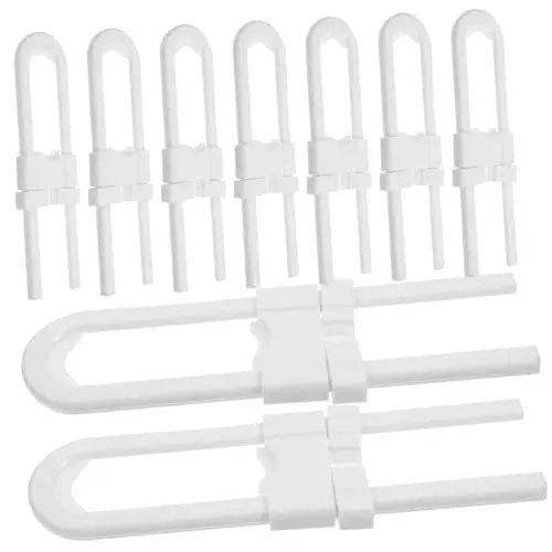 Produktbild: JOINPAYA 12pcs Kindersicheres Schrank Schlösser Baby für Küche Schublade Fenster Kühlschrank Weiß