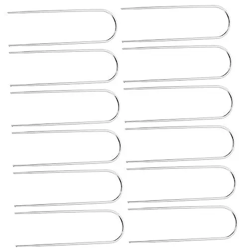 Produktbild: 12St Zelt-Trampolin-Ankerset bodenanker zeltheringe Rasennägel Zeltanker zelte heringe gemahlene Heftklammern gartenzaunpfähle garten stoffpfähle Rasenpfähle Eisen Silver PartyKindom