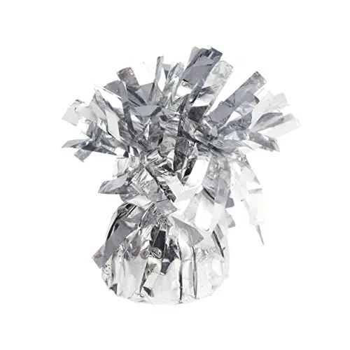 Produktbild: 12St silbernes Ballongewicht Hochzeitsdekorationen silberne Accessoires Ballonhalter silberne Verzierungen Luftballons Ballon-Anhänger Ballonzubehör Aluminiumfolie Gegengewicht