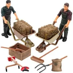 Produktbild: SAFIGLE 12-teiliges Mini-Bauernhof-Modell-Set - Realistische Personenfiguren - Mini-Bauernhof-Szene-Zubehör - Bildungsspielzeug für Kinder - Schul-Kunst-Dekorationsprojekte - Entwicklung von Kreativit