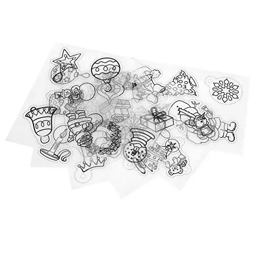 Produktbild: 12-teiliges Schrumpffolien-Weihnachtsset, Kleines Gemustertes, Handgefertigtes DIY-Zubehör