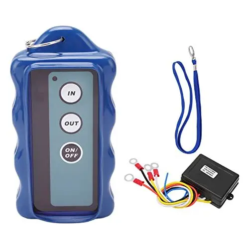 Produktbild: 12V 24V Recovery Wireless Winch Remote Control Kit für Truck ATV SUV Handset Switch Controller Universal 75ft Electric Smart Winch Wireless Remote Control Switch Set mit 434MHz Empfänger Autoteile
