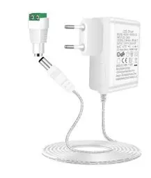 Produktbild: 12V 2A Netzteil, AGOTD 24W Transformator AC 220-240V zu DC 12Volt Trafo, EU Stecker für LED Streifen CCTV Kamera Radio Gehäuse Lüfter Router (Weiß)