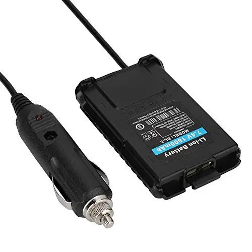 Produktbild: Battery, Uv5R 12 V Ladegerät, EXT Power Batterierohling,Lautsprecherkabelanschlüsse,12 V Autoladegerät-Adapter Für Uv 5R Radio Walkie Talkie