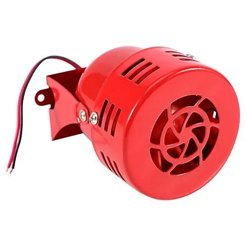 Produktbild: 12V Elektroauto LKW Motorradbetriebene Luftschutzsirene, Rotes Luftsirenenhorn, Motorsirene mit Metallgehäusekonstruktion