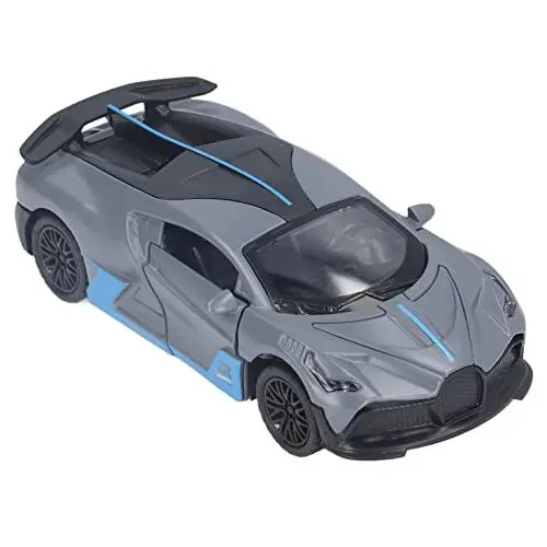 Produktbild: 1:32 Supercar-Kinderspielzeug, Automodell aus Druckgusslegierung, Zurückziehbares Spielzeugauto mit Licht und Sound für Jungen (Grau)
