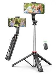 Produktbild: 133CM Ausziehbares Handy Stativ, Selfie Stick Stativ mit Fernbedienung Handy Selfie-Stange und Tragbar Monopod Handyhalter, Stativ für Smartphone Kompatibel mit iPhone Samsung & Android Smartphones