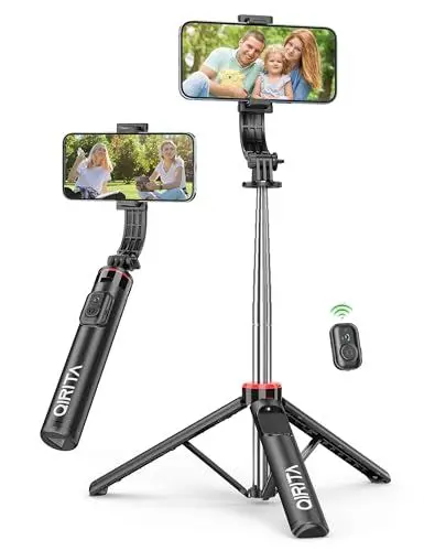 Produktbild: 133CM Ausziehbares Handy Stativ, Selfie Stick Stativ mit Fernbedienung Handy Selfie-Stange und Tragbar Monopod Handyhalter, Stativ für Smartphone Kompatibel mit iPhone Samsung & Android Smartphones
