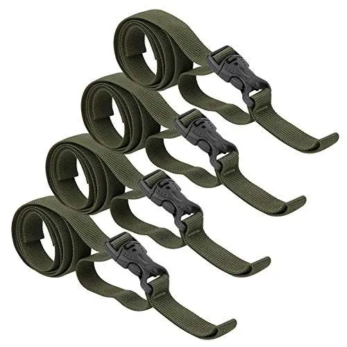 Produktbild: 135 cm Militärgrün PP PP Gurtband Gepäckriemen, Gepäckriemen Koffer Fester Riemen, 4 STK. 200 g für Schlafsack wasserdichte Tasche Außenzelt