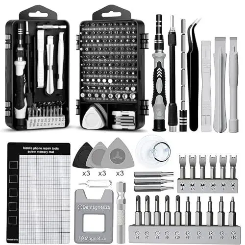 Produktbild: 138 in 1 Feinmechaniker Schraubendreher Set,Reparatur Werkzeug Set,Präzisions Schraubendreher Set für Computer,PC,Uhr,Laptop,Brille,Kamera,iPad,iPhone