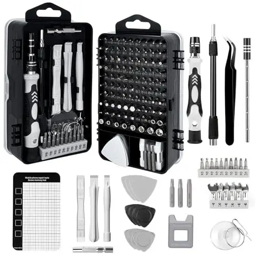 Produktbild: 138 in 1 Feinmechaniker Schraubendreher set, Mini Schraubenzieher, Feinmechaniker Schraubendreher Set für iPhone Laptop Spielzeug Uhren Kamera Brillen (Schwarz)