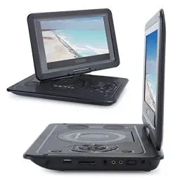 Produktbild: 13,9-Zoll-DVD-Player, Tragbarer -EVD-Player mit LCD-Bildschirm, Multifunktions-Player für TV/FM/USB/Spiel, Speicherfunktion für Intelligenten Stromausfall, (EU-Stecker)
