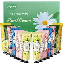 Produktbild: 14 Pack Handcreme Weihnachtsgeschenke Trockene Rissige Hände Fuß Feuchtigkeitscreme für den Winter, Duft Hand Tag Nachtcreme - Körpercreme zieht Schnell ein Geschenkset (420ml)