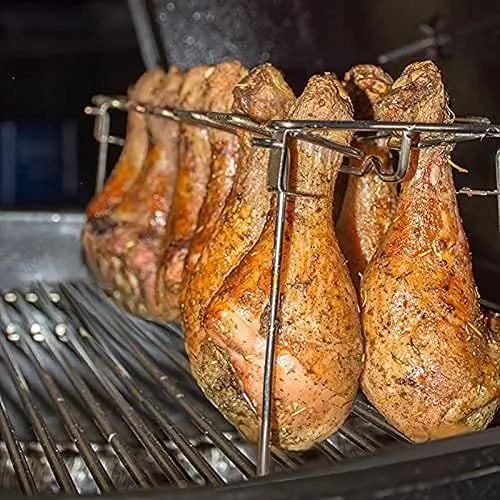 Produktbild: 14 Slots Chicken Leg Rack Holder for Oven & Grill Stainless Steel Roaster Stand Chicken Wing Grill Rack for Oven Grill Smoker