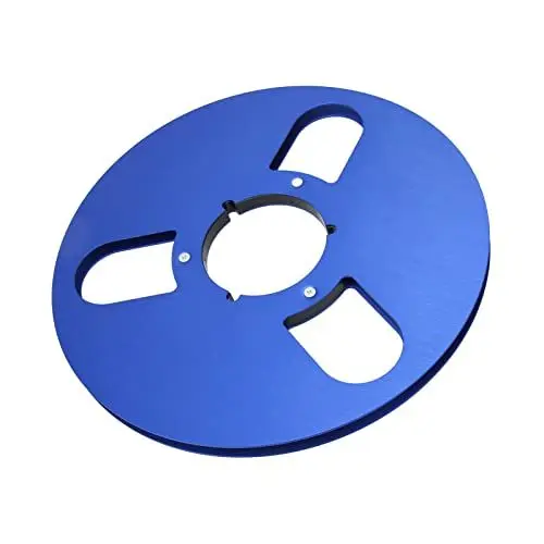 Produktbild: 1/4 X 10,5 Offene Audio-Aufwickelspule, 10,5-Zoll-Legierung, Leere Tonbandspule, Aufwickelspule, 3-Loch-Nab-Leer-Aufwickelspule, Nabe für Tonbandgerät von Spule zu