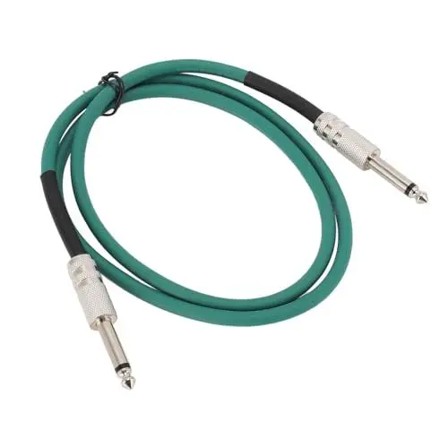 Produktbild: Goshyda Gitarrenkabel, 6,35 Mm, Geräuscharmes HiFi-E-Gitarrenkabel, Kompatibel mit E-Gitarren-Mixer, Aktivlautsprecher, Elektronisches Schlagzeug, E-Bass (1 m / 3,3 Fuß)