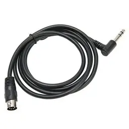 Produktbild: 6,35-mm-Stecker auf MIDI-Din-5-Pin-Steckerkabel, mit Rechtwinkligem 90-Grad-Design, Tonverbindungskabel für Lautsprecher, Verstärker, Mischpulte, Rekorder