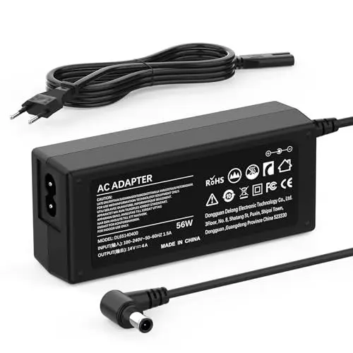 Produktbild: 14V Netzteil für Samsung Monitor U28E590D S22D300HY C27F390FHU S27D390H S24D330 S24D390HL S24D391HL C24F396FHU S22C300H SyncMaster LCD/TFT 770 760V 1501MP TV Stromkabel Ladegerät Adapter
