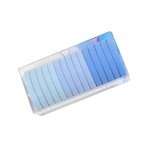 Produktbild: 15 Stück Hohe Elastische Haargummi Ohne Beschädigung, Dicke Haargummis Mädchen, Weiche Haarband Haarschmuck Damen-blau-5.5cm(2.16inch)