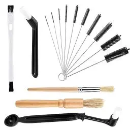 Produktbild: 15 Stück Kaffee Pinsel Kaffee Reinigungsbürste Set Espressomaschine Bürste für die Kaffeemühle Kaffee Werkzeug Kaffeemühle Reinigungsbürste Espressomaschine