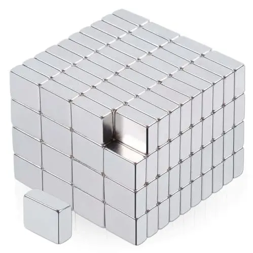 Produktbild: 150 Stück Kleine Magnete Stark, Neodym Magnete Extra Stark, 5mm x 4mm x 2mm Mini Stark Magnete, Rechteckig Magnete Set für Magnettafel, Small Whiteboard Magnete zum Basteln, Fotos, Magnete Kühlschrank