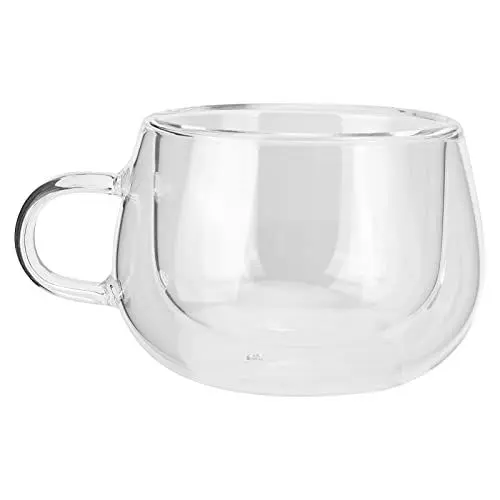 Produktbild: 150 ml doppelwandige Kaffeetassen, Glastasse mit Griff, transparente Cappuccino-Tasse, Heißgetränke-Glastasse, Teetasse mit Griff für die Küche zu Hause