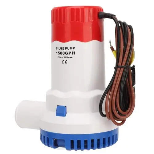 Produktbild: 1500GPH Bilgenpumpe, Tauchboot-Bilgenwasserpumpe, Marine-Mikro-Bilgenpumpe Teiche, Pools, Wohnmobile (24V)