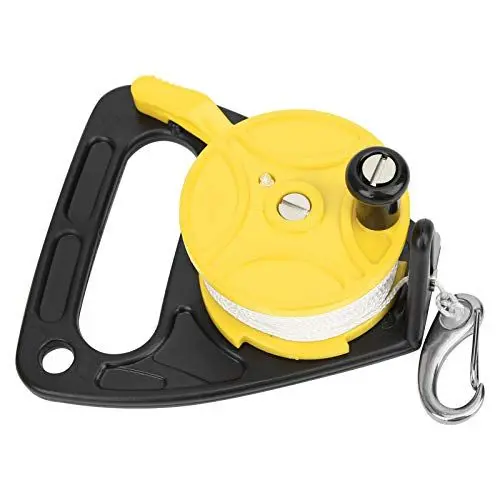 Produktbild: 150ft mit Handle Diving Line Wheel, 150ft Dive Reel, kompakt tragbar für Drift-Tauchen Unterwassertauchen/Cave Wreck Diving Tauchausrüstung(Yellow)