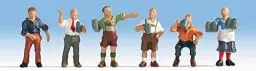 Produktbild: NOCH H0 Figuren Stammtisch, Modellfiguren Set H0 1:87, ideal für Wirtshaus Szenerien in Miniatur und DIY-Projekte