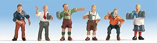 Produktbild: NOCH H0 Figuren Stammtisch, Modellfiguren Set H0 1:87, ideal für Wirtshaus Szenerien in Miniatur und DIY-Projekte