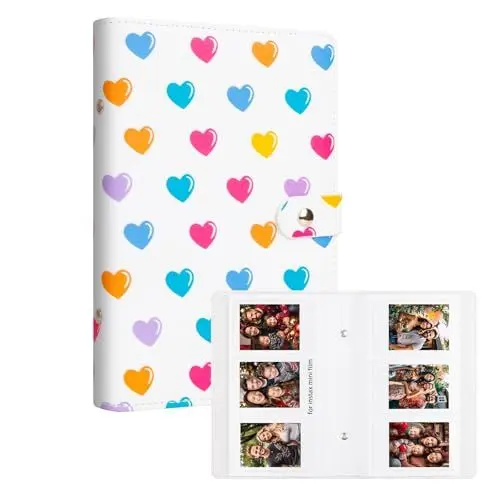 Produktbild: 156 Fotoalbum für Instax Mini Film (54 x 86 mm), 2x3 Zoll Bilderbuch Passend für Polaroid Zink und HP Sprocket Instant Photo Papier,K-pop Fotokarten (Weiß)
