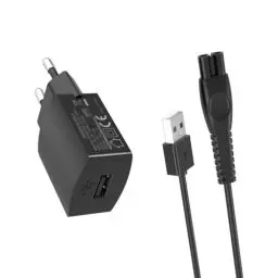 Produktbild: Ladegerät Passend für Philips 360 Face QP2724, QP2734, QP2824, QP2834, X3001, S3145, QP4530, S5885, MG5910, MG7910, BG5021 Rasierer 5V Ladekabel, 1,5 M Kabel USB-Netzadapter Netzteil