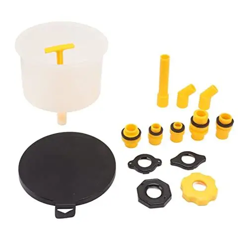 Produktbild: 15-teiliges Kühler-Kühlmittel-Einfülltrichter-Set, auslaufsicher, verstärkt, universell für Automobile, Kühlsystem-Füllset mit Verlängerungsstange und drehbarem Schalter zum Spülen