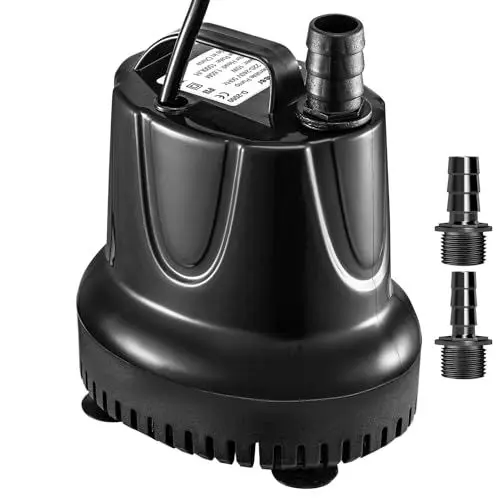 Produktbild: 15W 1500L/H Tauchpumpe Wasserpumpe Klein Aquarium Wasser Pumpe with 2 Nozzle Quiet Aquariumpumpe Springbrunnenpumpe Submersible Water Pump for Fountains Fish Tank Pond Hydroponic