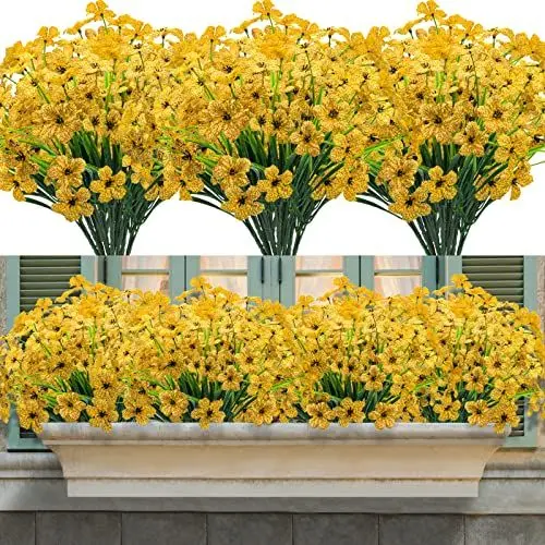 Produktbild: 16 Bündel Kunstblumen für Außen,Künstliche Blumen Wetterfest Künstliche Balkonpflanzen Kunstpflanzen Außenbereich UV-beständig Balkonblumen für Innen Außenbereich Balkon Garten Balkonkasten